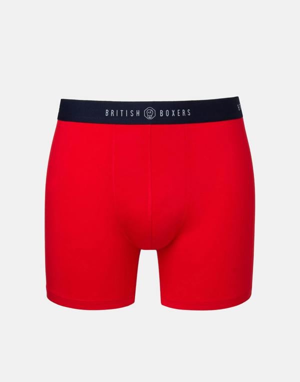 British Boxers Men's Bamboo Stretch Trunk – Postbox Red
