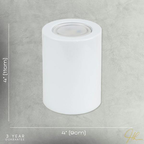 Cylindrical White LED Uplighter with Minimalist Architectural Design Image 7