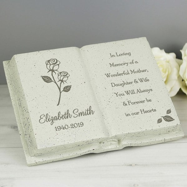 Personalised Memento Company Personalised Rose Memorial Book