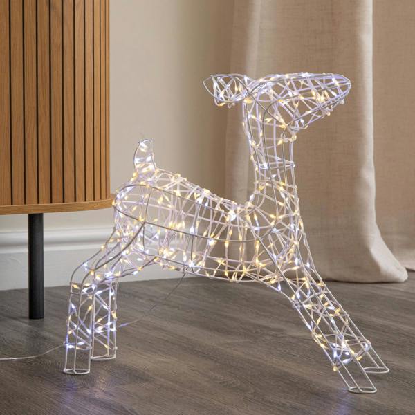 Samuel Alexander 41cm Light Up Christmas Baby Reindeer with White & Warm White Twinkling LEDs