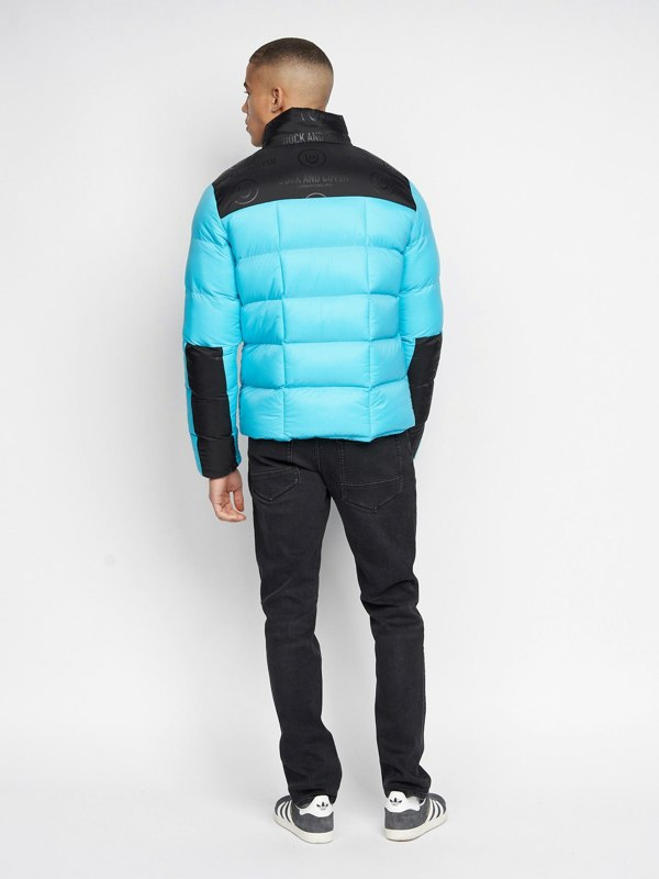 Duck and Cover Synflax Puffer Jacket Turquoise