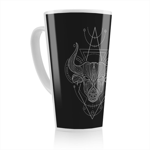 Benjamin Tate Design Zodiac Taurus Geometric Dining Latte Mug