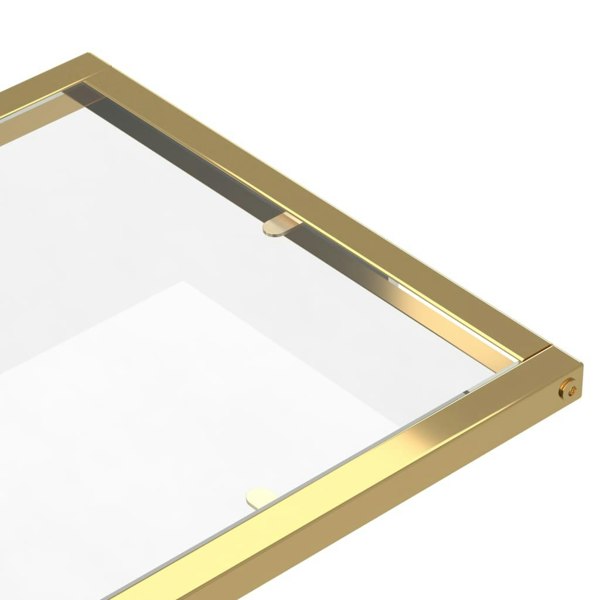 Berkfield Computer Side Table Transparent 50x35x65 cm Tempered Glass