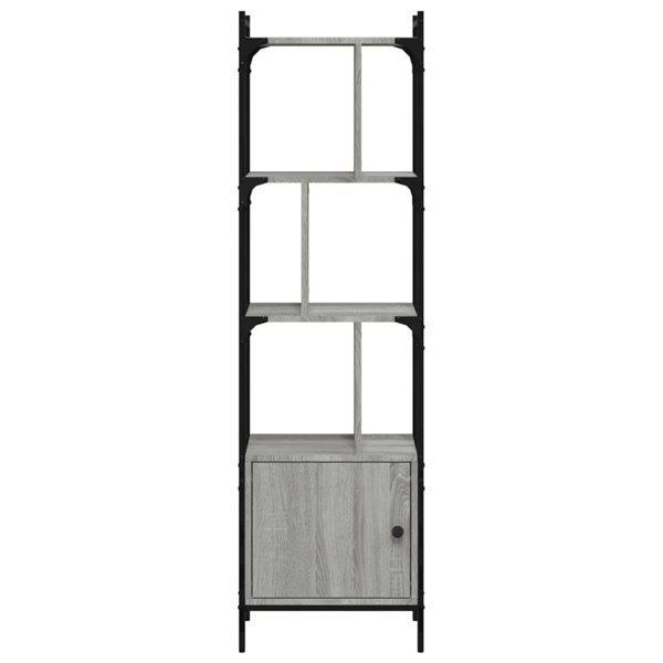 Berkfield Bookcase with Door Grey Sonoma 44.5x30x154.5 cm Engineered Wood