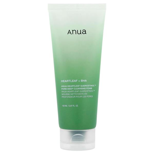 Anua Heartleaf Quercetinol Pore Deep Cleansing Foam – 150ml targeted blackhead and pore treatment available at Atelier De Glow UK.