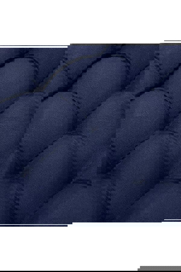 Living and Home 160x50cm Dark Blue Outdoor Sun Lounger Cushion with Slip-Over Back & Side Tie Straps