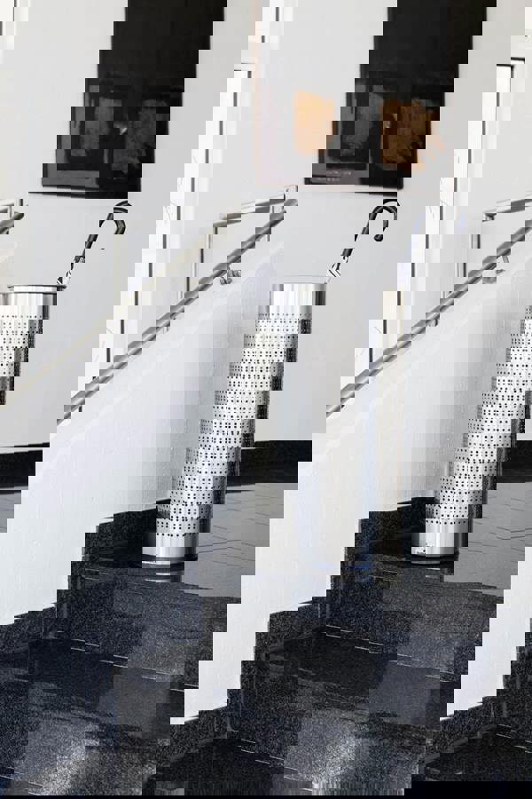 Durable Brushed Stainless Steel Umbrella Stand | 29 Litre Silver