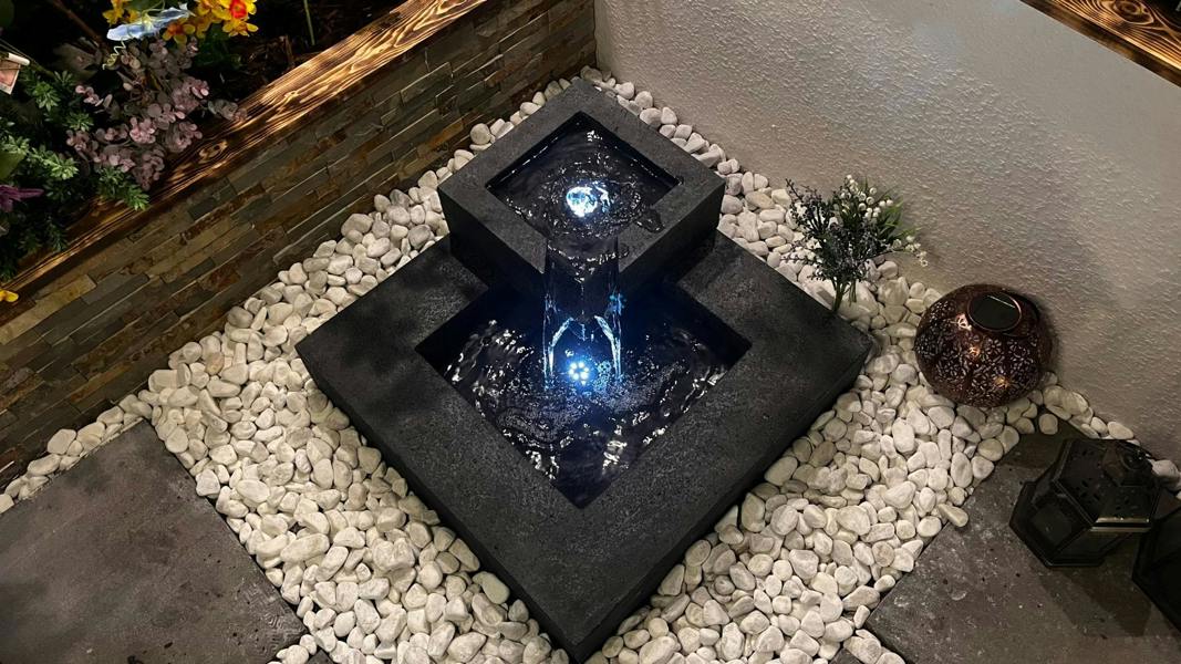 Tranquillity Water Features Oasis Pour Contemporary Water Feature