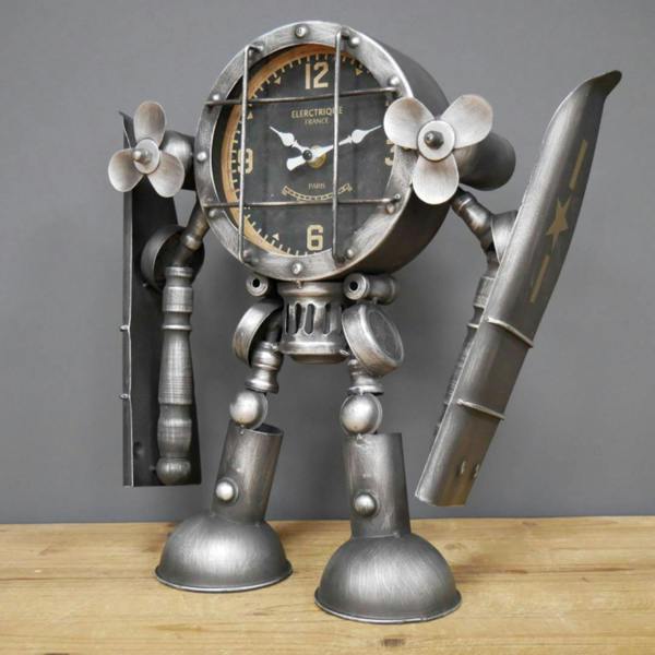 Robot Plane Clock Indoor Industrial Morden Home Decor