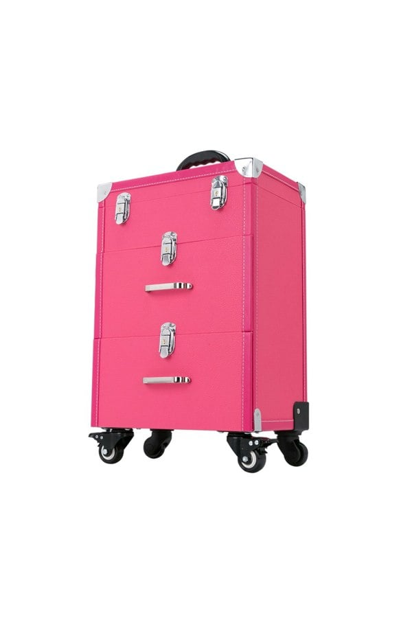 Living and Home 2 Drawers Portable Cosmetic Makeup Travel Case