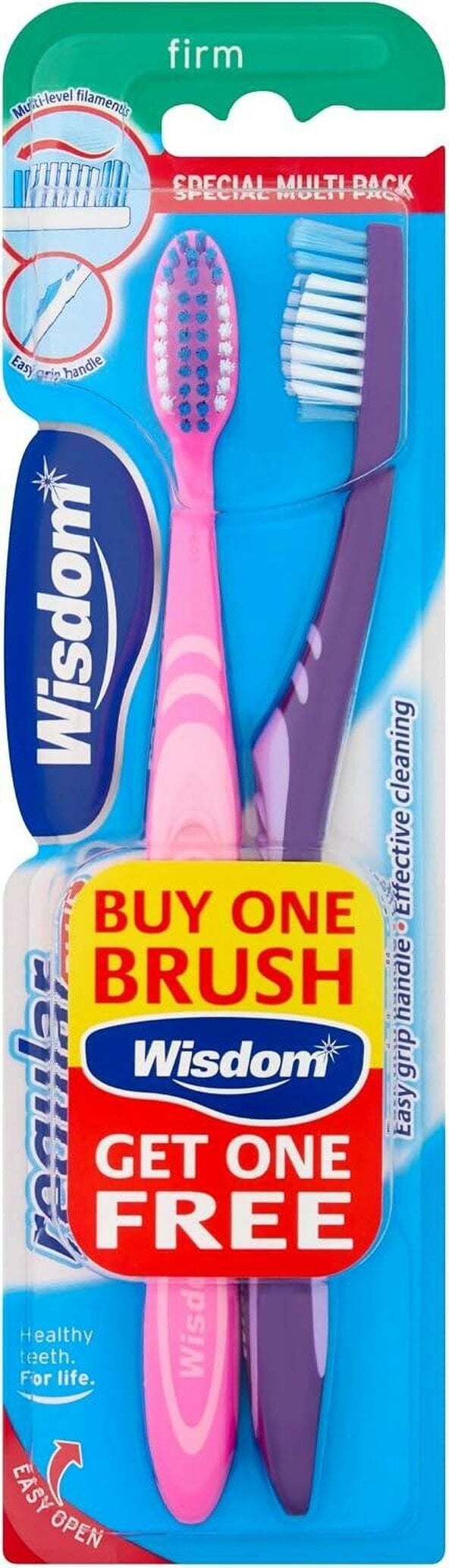 WISDOM REGULAR PLUS FIRM TOOTHBRUSH TWIN PACK