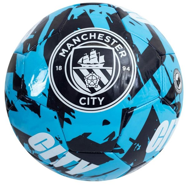 Manchester City FC Graffiti Football - Sky Blue/Black/White