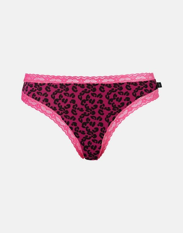 British Boxers Women's Bamboo Lace Thong – Wild Damson