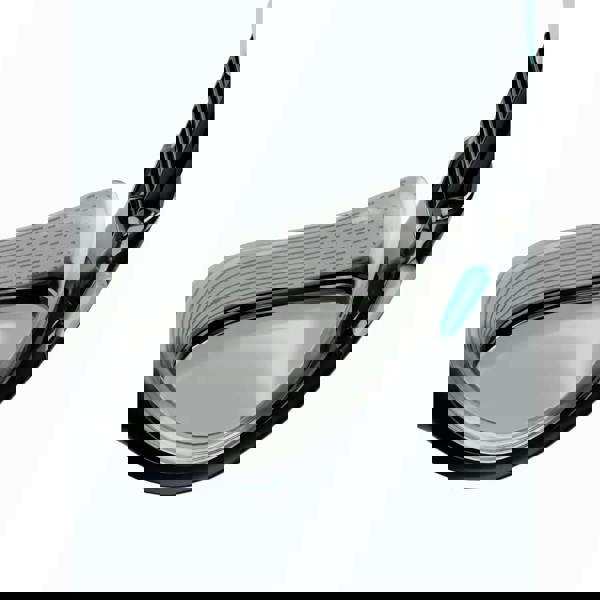 Speedo Biofuse 2.0 female goggles in black and teal with push button mechanism