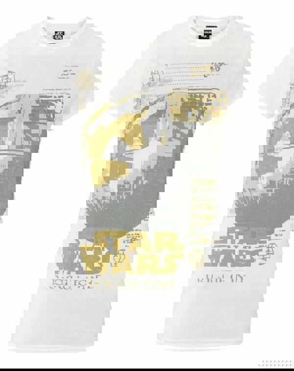 Star Wars Womens White Death Star Print Short Sleeved T-Shirt