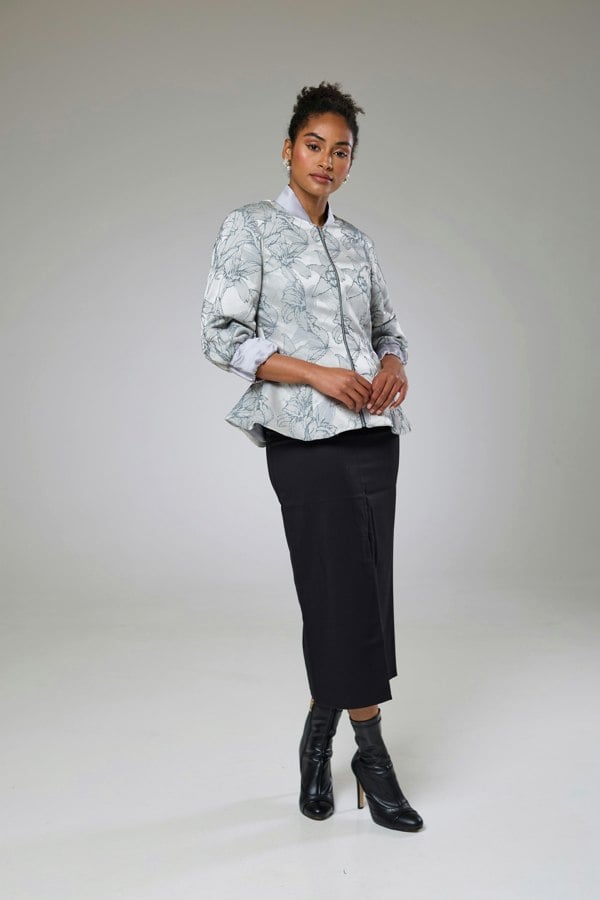 Isha's Timeless collection Twilight Flora Fitted Jacket Blouse