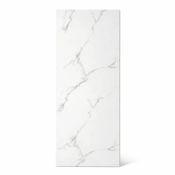 White marble-patterned pvc wall panel on a white background