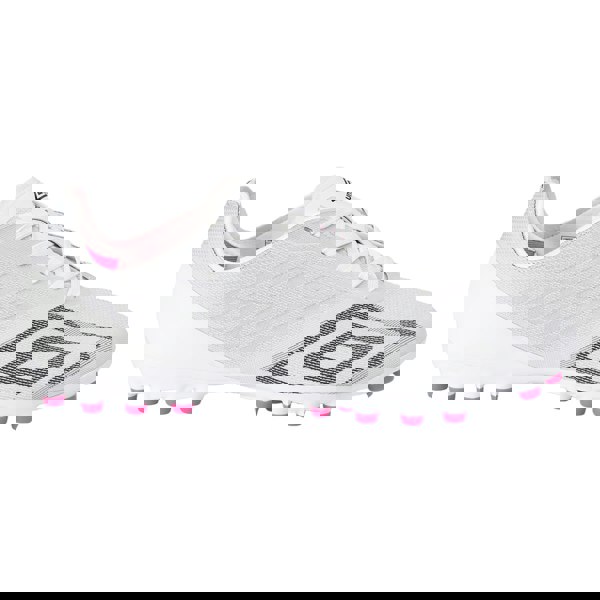 Umbro Mens Velocita Decima Pro Artificial Ground Football Boots - White/Black/Pink Glow