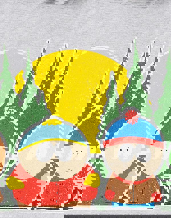 South Park Mens Grey Four Line Up Hoodie