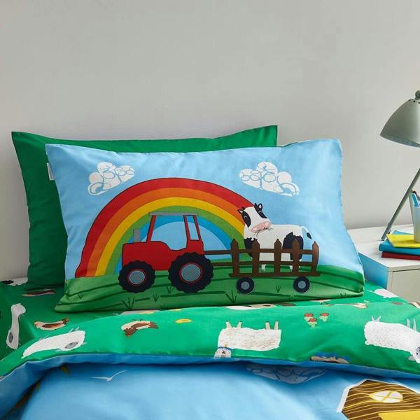 Farmyard Animals Blue Duvet Cover Set