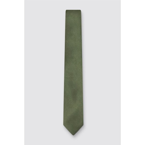 Ted Baker Olive Silk Twill Tie