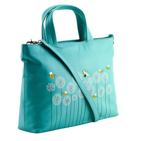 Mala Leather Moonflower Bee & Flowers Multiway Leather Grab Bag