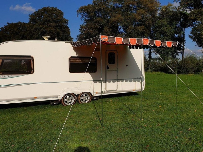 Orange and Brown Caravan Sun Canopy Shade OLPRO