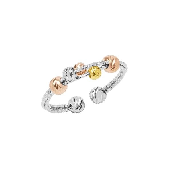 Spero London Sterling Silver Dorissa Beaded Ring