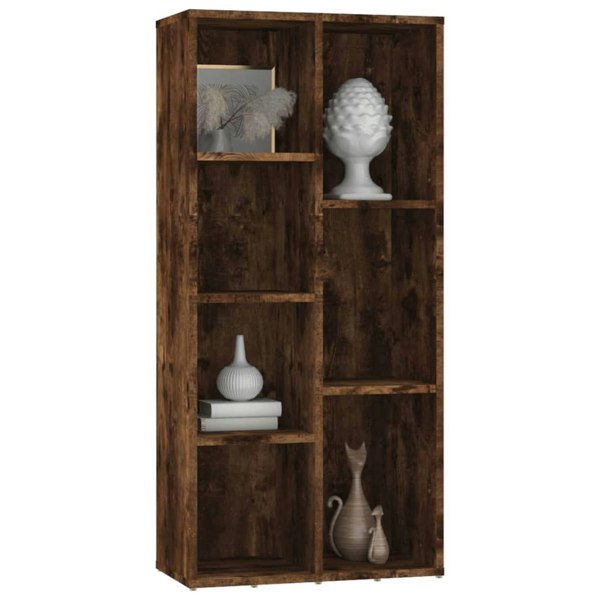 Berkfield Book Cabinet Smoked Oak 50x25x106 cm