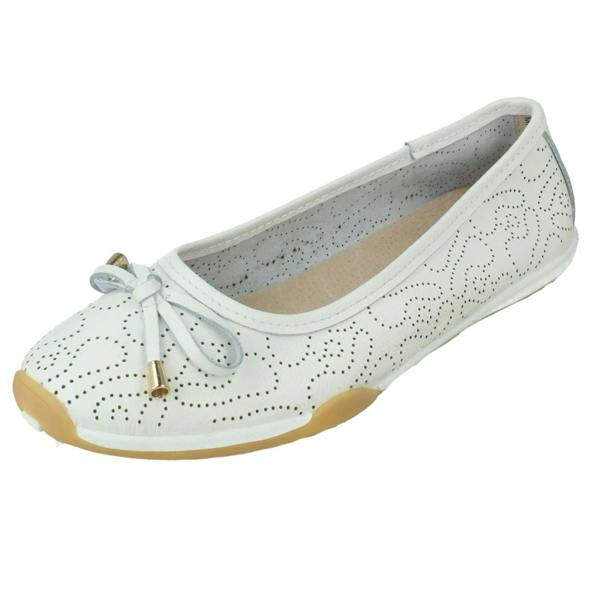 Down to Earth Ladies Down To Earth Wavey Punch Details Casual Shoes F80572