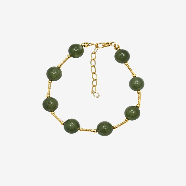 Uchi & Soto Enso Round Jade Bead Bracelet