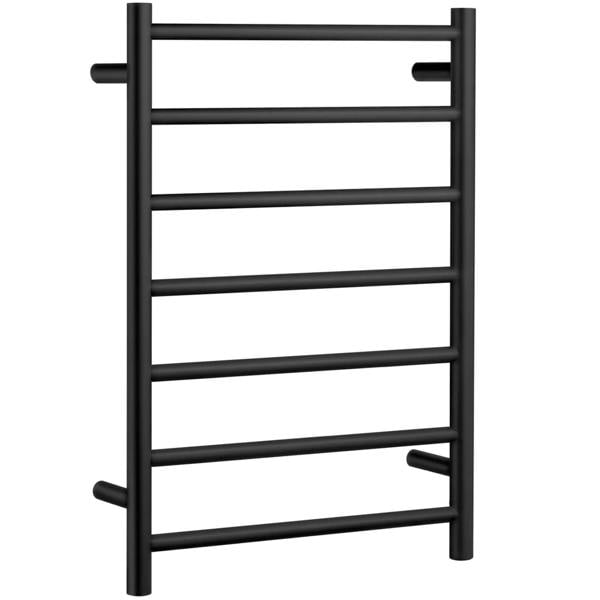 Matt black towel warmer