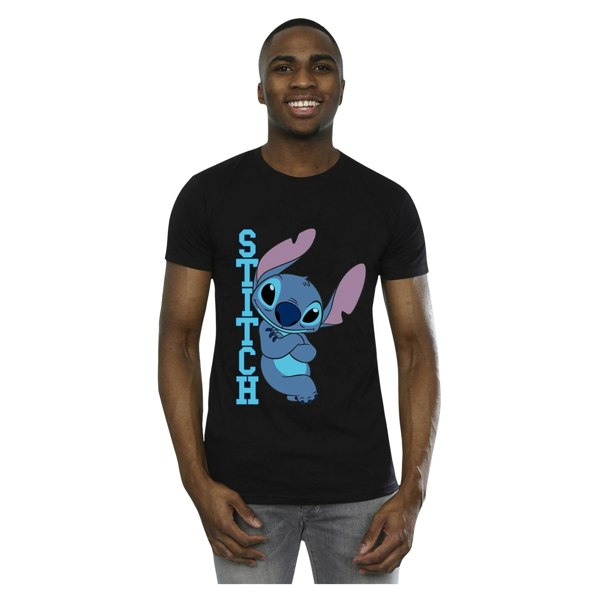 Disney Mens Lilo And Stitch Posing T-Shirt - Black