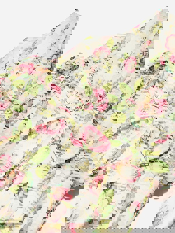 Mama Luma Girls Flower Dress in White