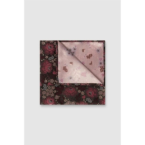 Antique Rogue Pink Winter Floral Pocket Square