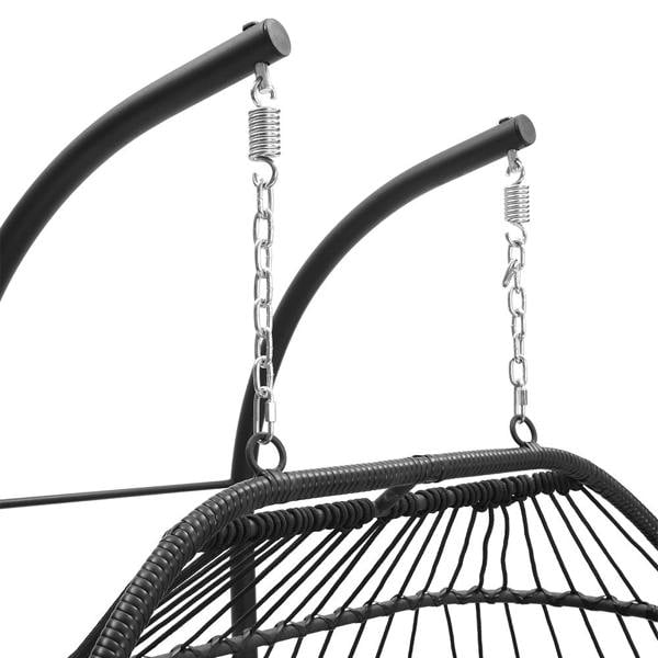 Living and Home Freestanding Outdoor Hanging 2-Seater Egg Chair