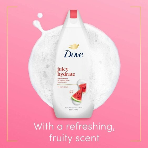 Dove Juicy Hydrate Body Wash, 0% Sulfates & SLES Gentel Cleansing 450ml