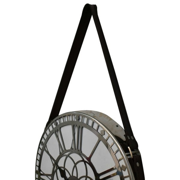 Artisan Furniture White Chrome Hanging Wall Clock