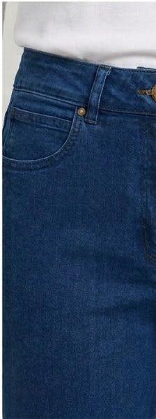 PennyPlain 5 Pocket Wide Leg Denim - Blue Wash Short