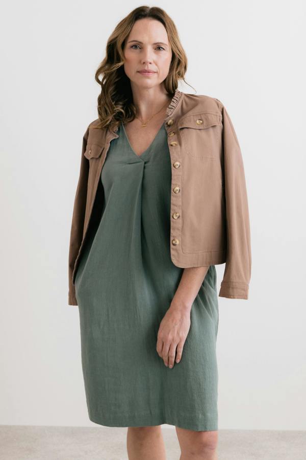 Lily & Me Seren Stretch Cotton Twill Jacket Mocha