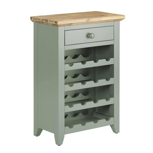 Statement Furniture Florence Wine Rack with Drawer Wooden 16 Wine Bottle Storage Assembled
