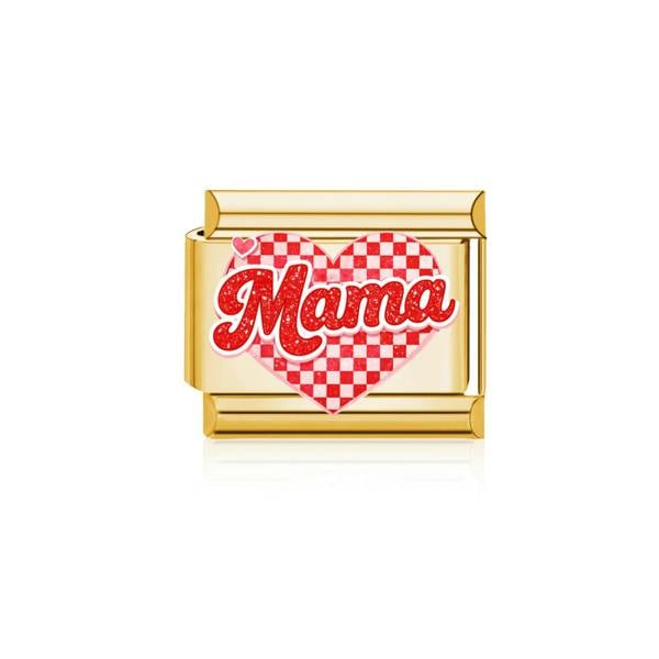 Serafina Mama Red Heart | Italian Style Bracelet Charm
