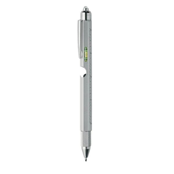 MidOcean Retool Spirit Level Pen (Batteries Included) - Matt Silver - 