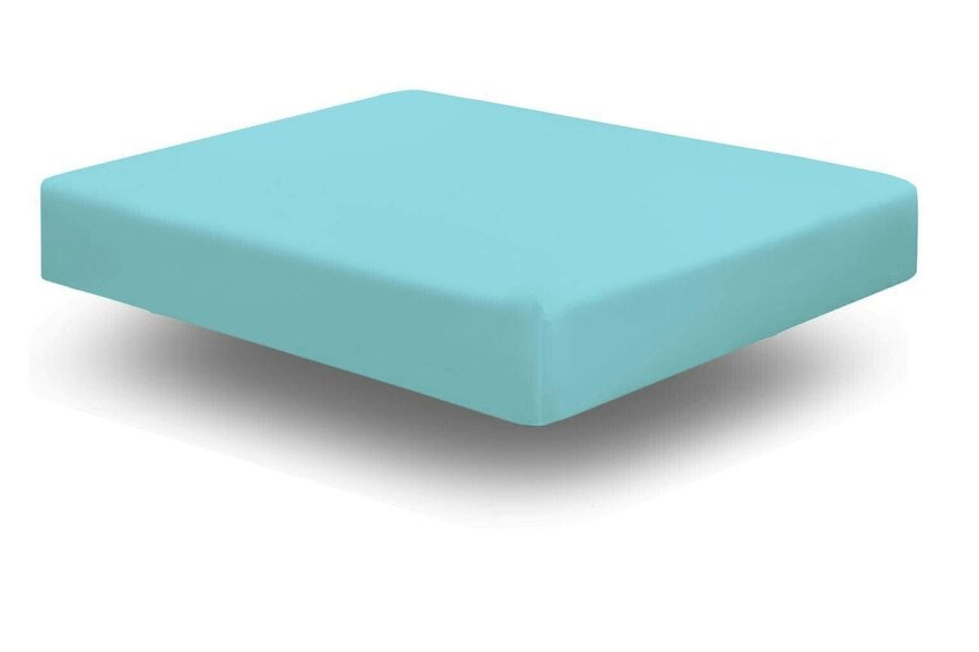 Night Zone 180 Thread Count Percale Extra Deep Fitted Sheet 40cm – Non Iron Polycotton Bed Sheet - Aqua