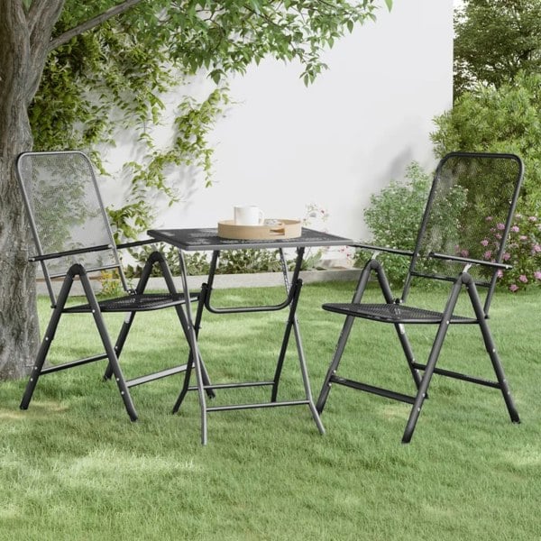 Berkfield Garden Table 60x60x72 cm Expanded Metal Mesh Anthracite