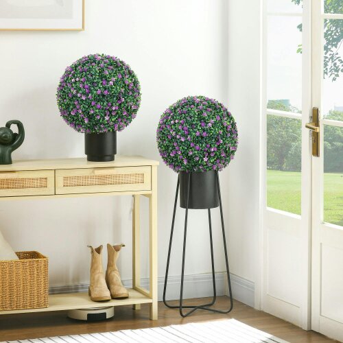 Wyld Haus Safiri Set Of 2 Artificial Boxwood Ball Plants For Decorative Use