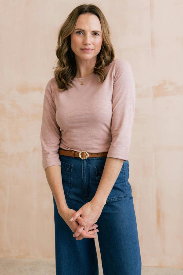 Lily & Me Monica Organic Cotton Jersey Top Soft Pink