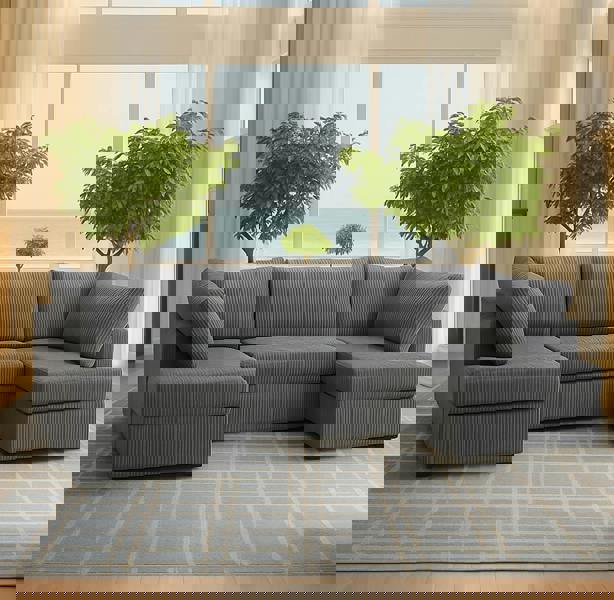 London Full Back Corner Sofa (Jumbo Cord) Sofa Scene