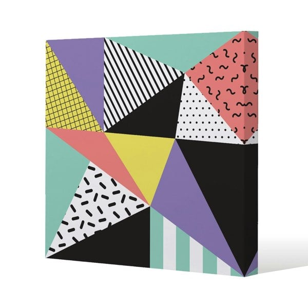 Benjamin Tate Design Retro Themed Geometrics (Canvas Print)