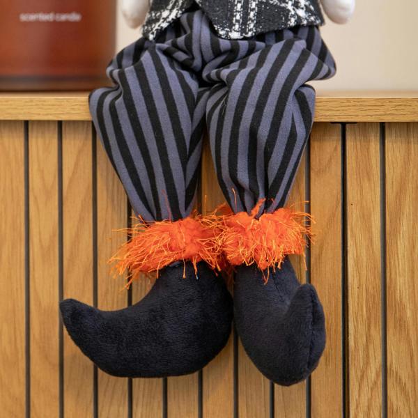 Samuel Alexander 60cm Mr Bones Seated Halloween Decoration with Dangly Legs